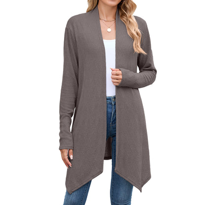 Women's Oversized Long Open Front Knit Cardigan Sweater