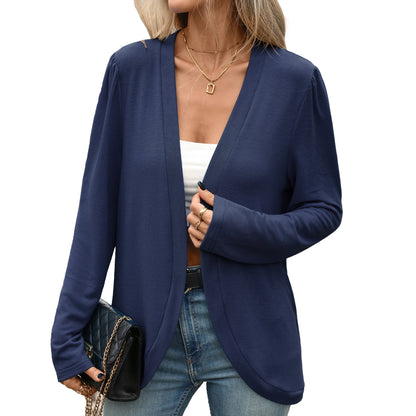 Women's Open Front Long Sleeve Knit Cardigan