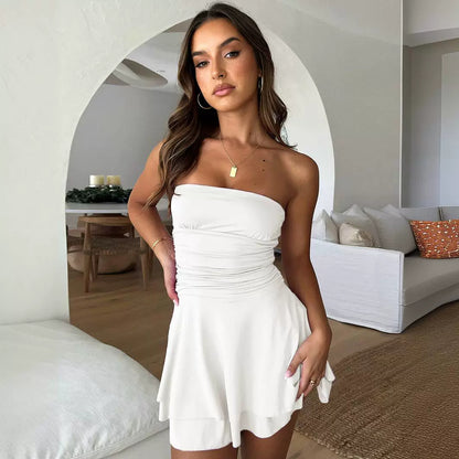 Slim Tube Top Spice Girl Dress Sexy Nightclub Skirt