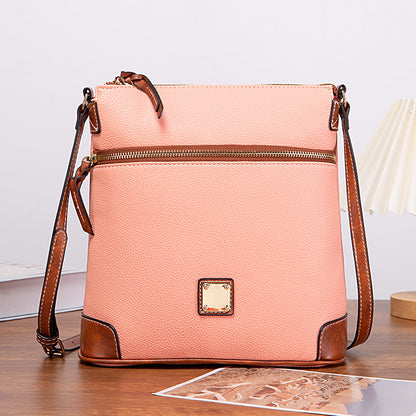 Vintage Pebbled PU Leather Crossbody Bag for Women