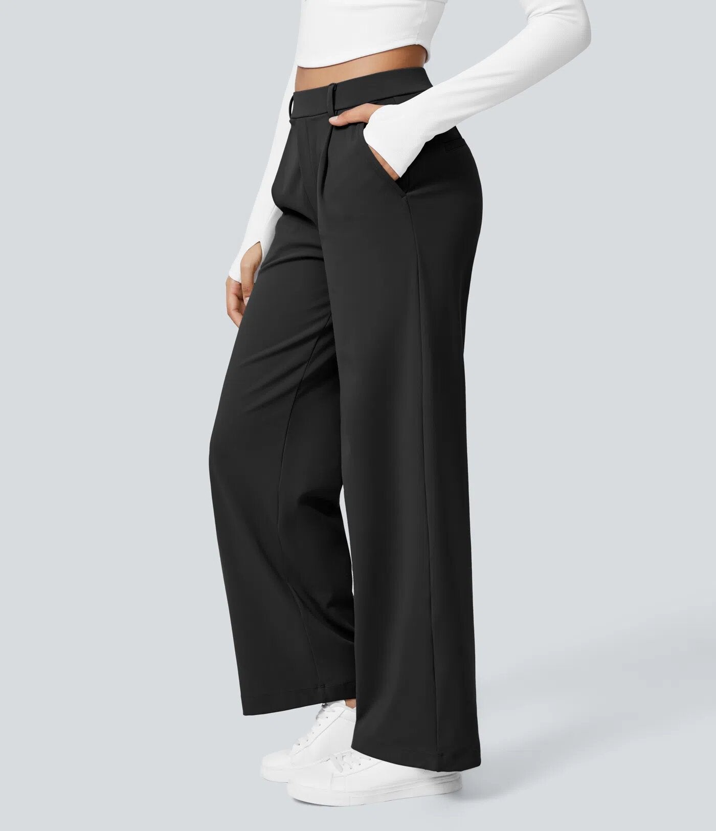 Women's High Waisted Wide Leg Dress Pants Casual