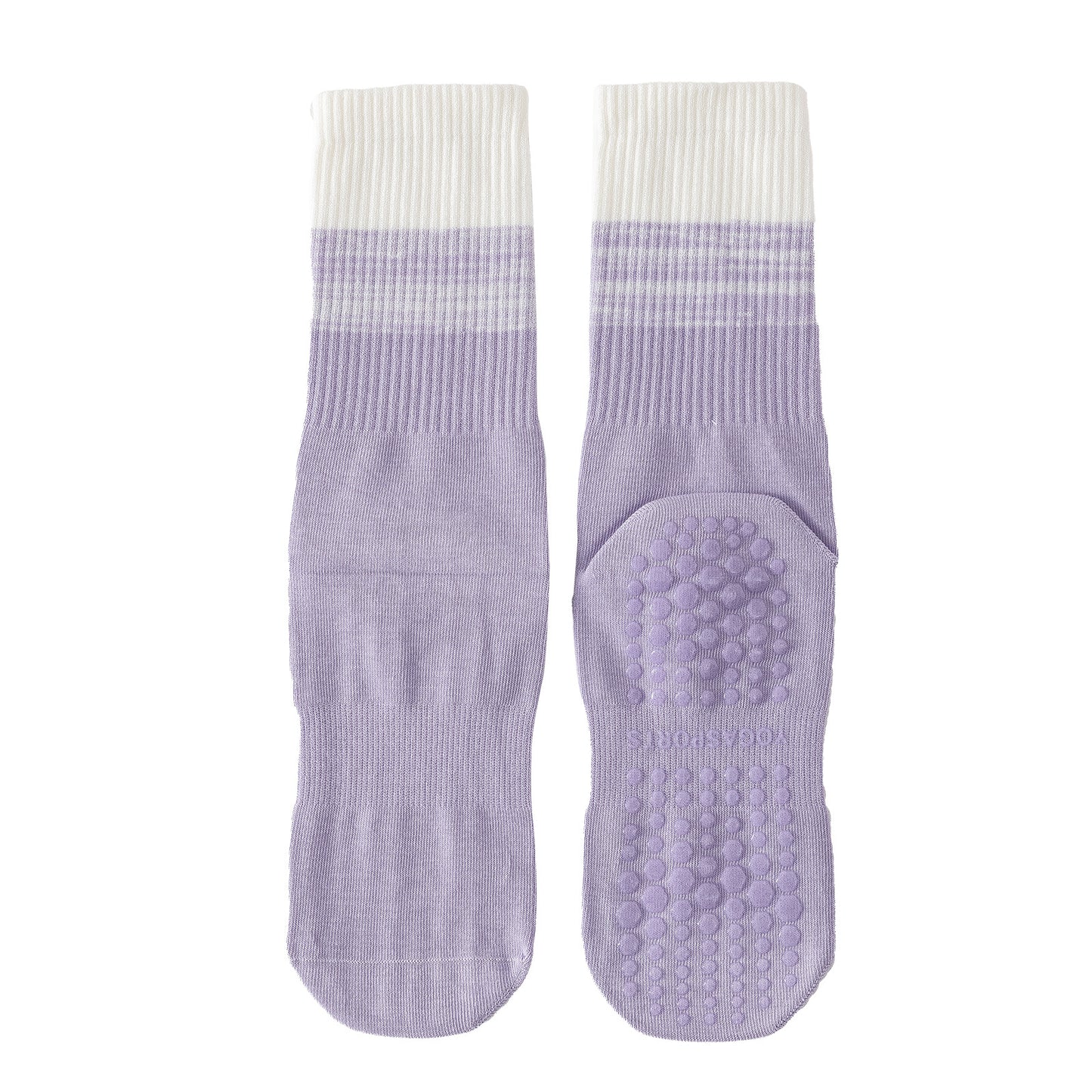 Womens Stripe Grip Pilates Socks Non Slip Yoga Socks