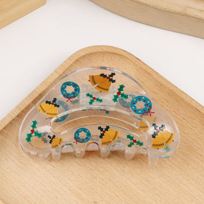 Assorted Christmas Clear Jelly Hair Claw Clips