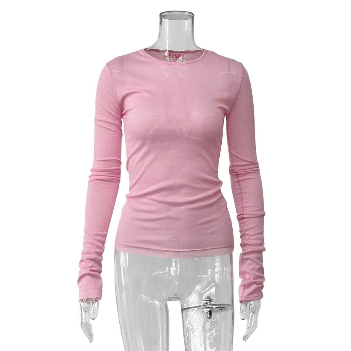 Women's Fitted Sheer Long Sleeve Layering Top
