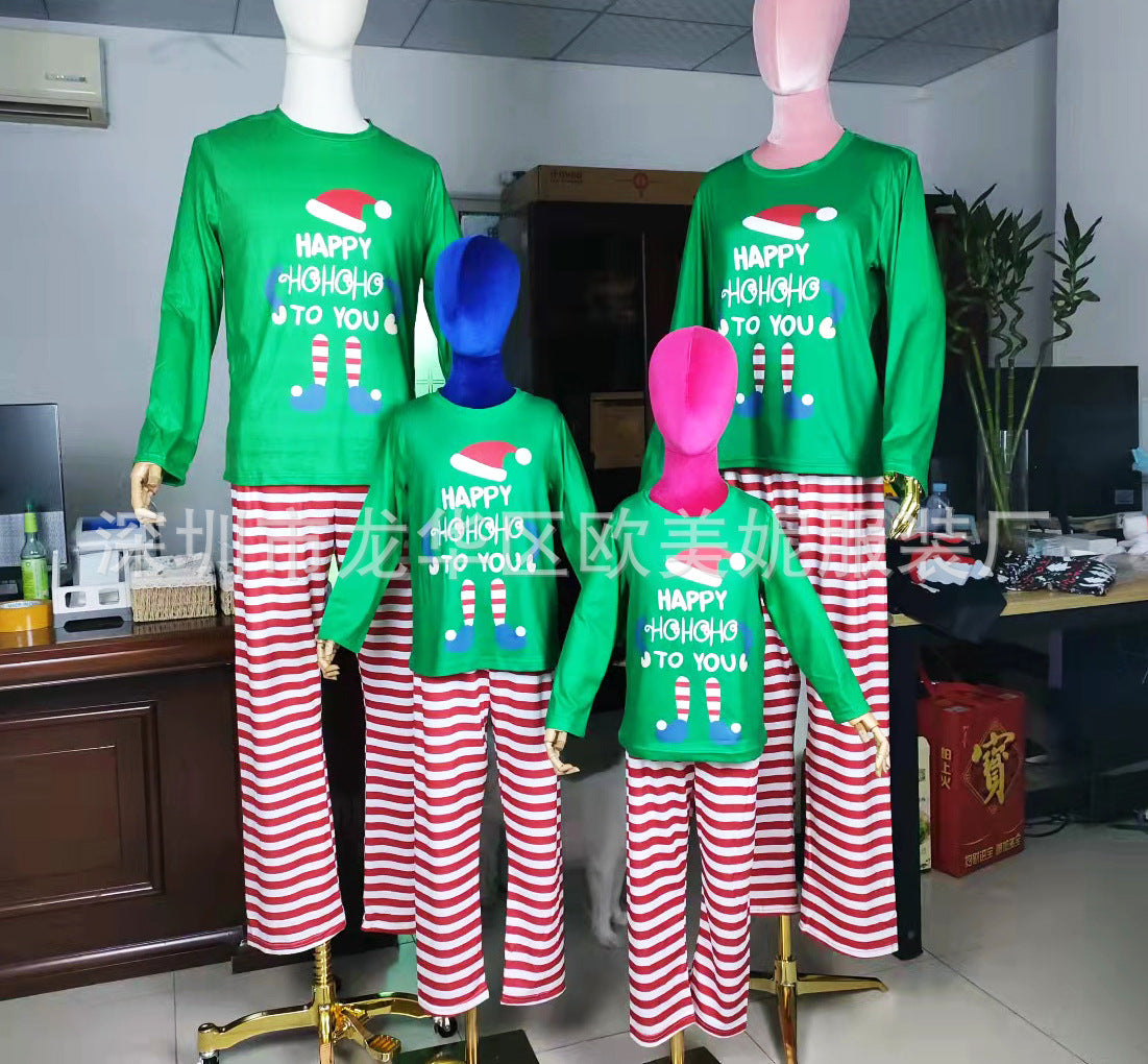 Loungewear Set Small Figure Print Parent-child Christmas Pajamas