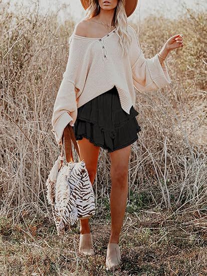 Women’s High Waist Tiered Ruffle Mini Skirt