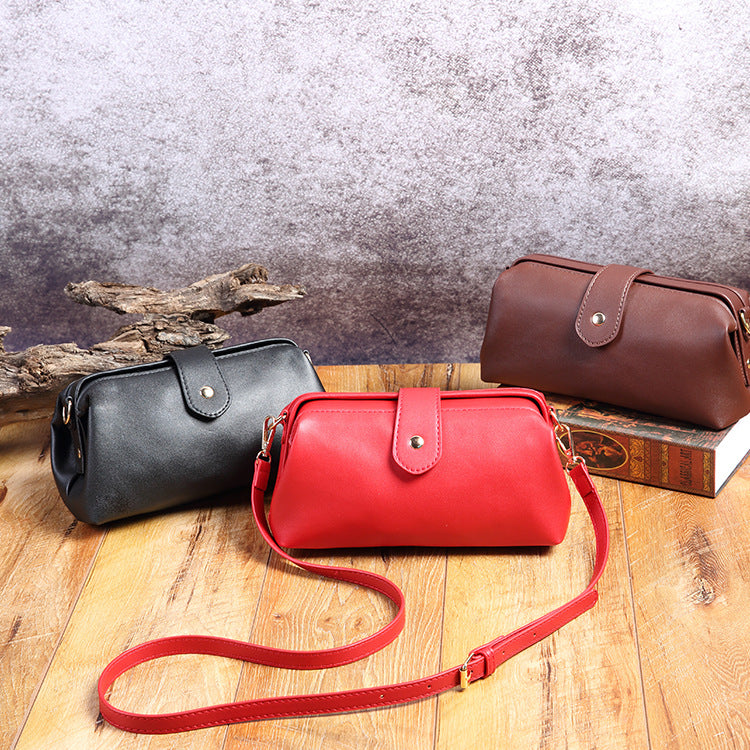 Vintage PU Leather Doctor Crossbody Bag for Women