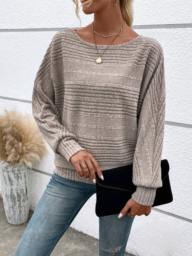 Women's Oversized Crewneck Long Sleeve Pullover Top