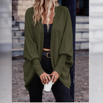 Women's Batwing Sleeve Open Front Knit Cardigan