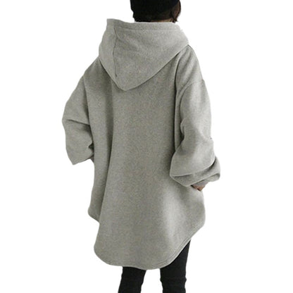 Women's Oversized Hoodie Tunic Pocket Drawstring Pullover