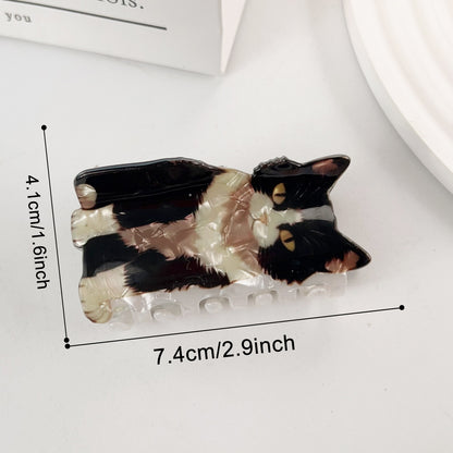 Cute Cat Hair Claw Clips Kawaii Shell Pattern for Women
