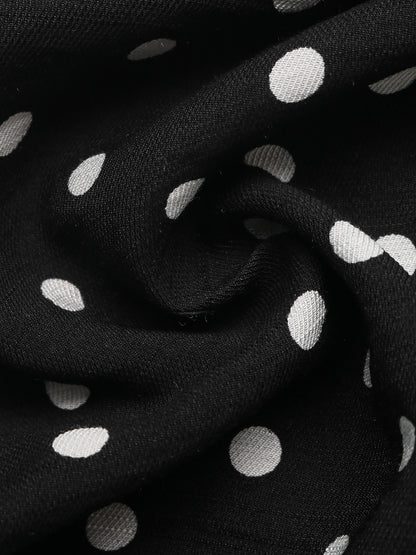 Black Polka Dot Spaghetti Strap Mini Dress Sexy Summer Trend