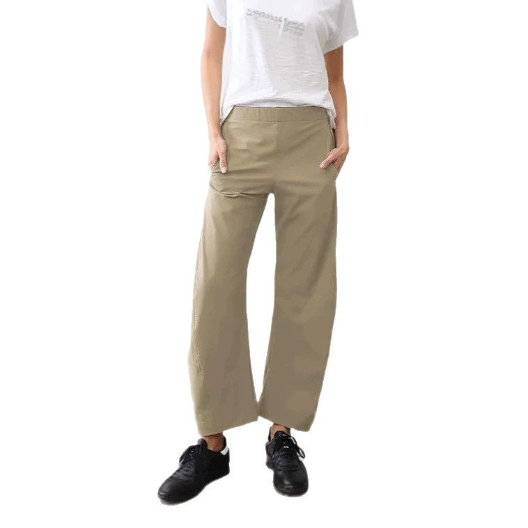 Women's Flowy Barrel Leg Pants Lightweight Travel Casual
