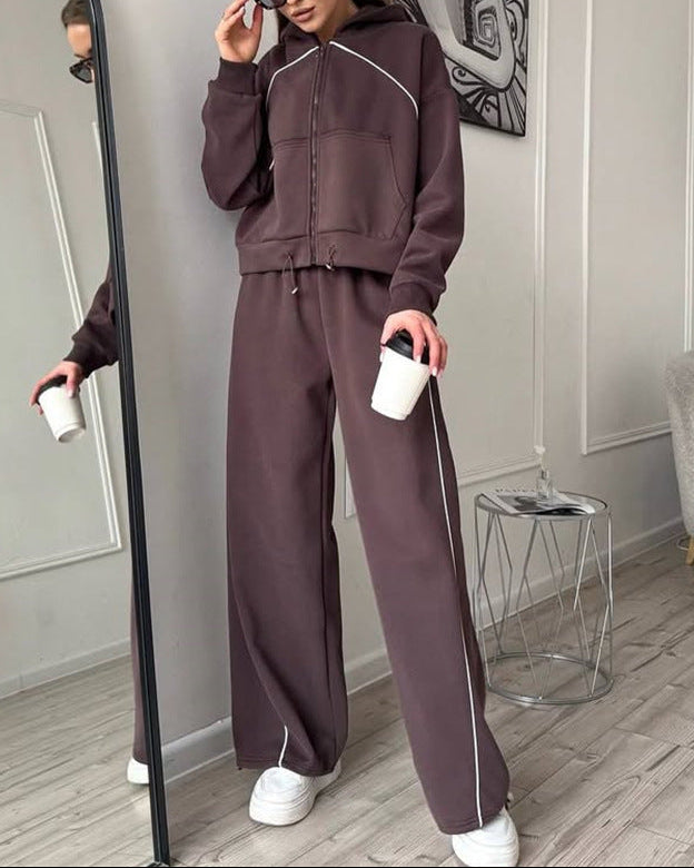Women's 2 Piece Zip Hoodie Joggers Lounge Set