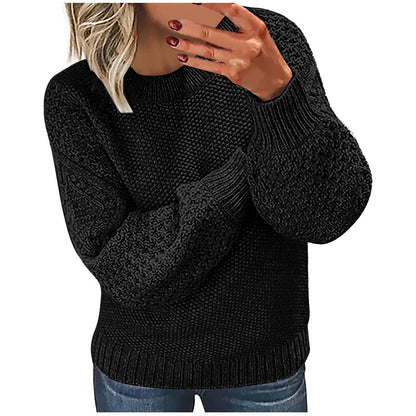 Cozy Chunky Knit Oversized Lantern Sleeve Sweater