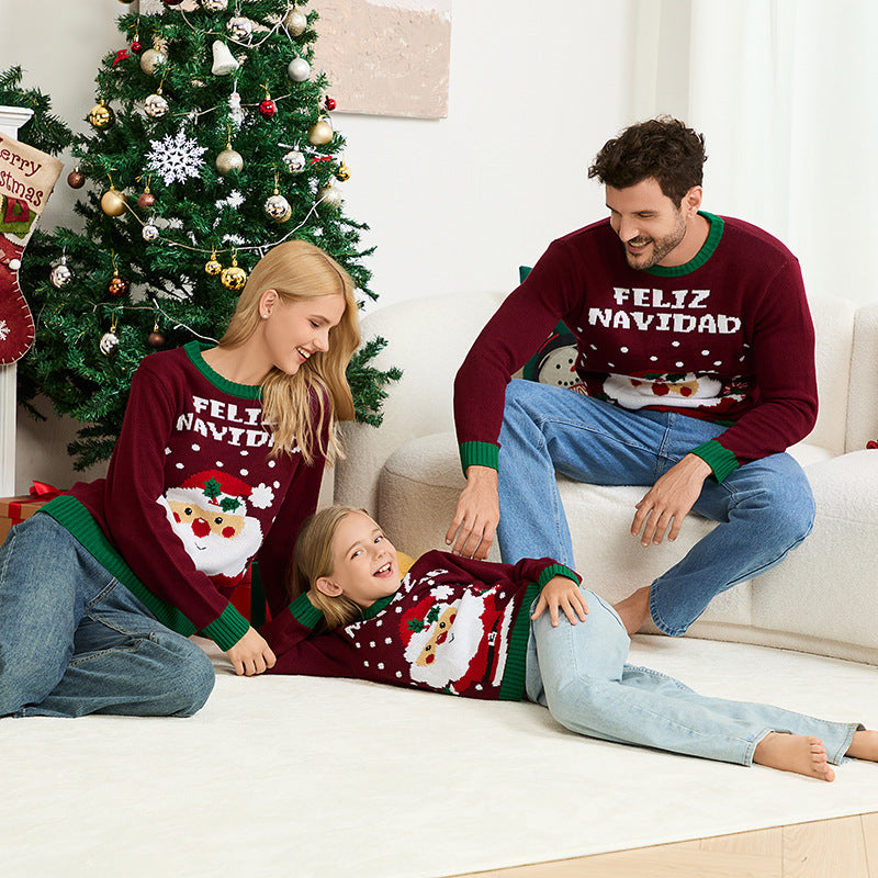 Family Matching Santa Christmas Sweater Holiday Pullover