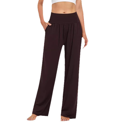 Women's High Waisted Wide Leg Yoga Pants with Pockets
