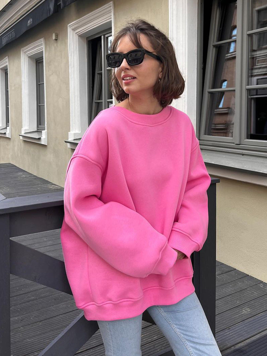 Women's Oversized Fleece Crewneck Sweatshirt