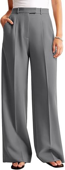 Women's High-Waisted Wide-Leg Pants – Elegant Business Trousers