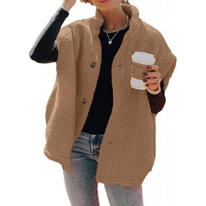 Women's Sherpa Fleece Vest Button Down Sleeveless Jacket
