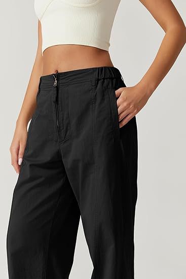 Women's High-Waisted Loose Straight-Leg Cargo Pants – Casual Streetwear
