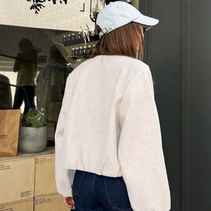 Womens Oversized Streetwear Zip Up Bomber Jacket