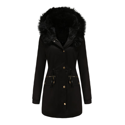 Women's Winter Parka Faux Fur Hooded Warm Long Coat