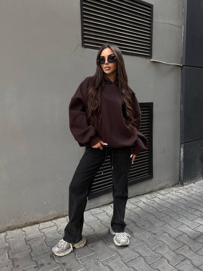 Women's Oversized Fleece Drop Shoulder Hoodie