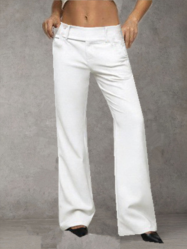 Women's High Waist Flare Pants Stretch Dress Trousers