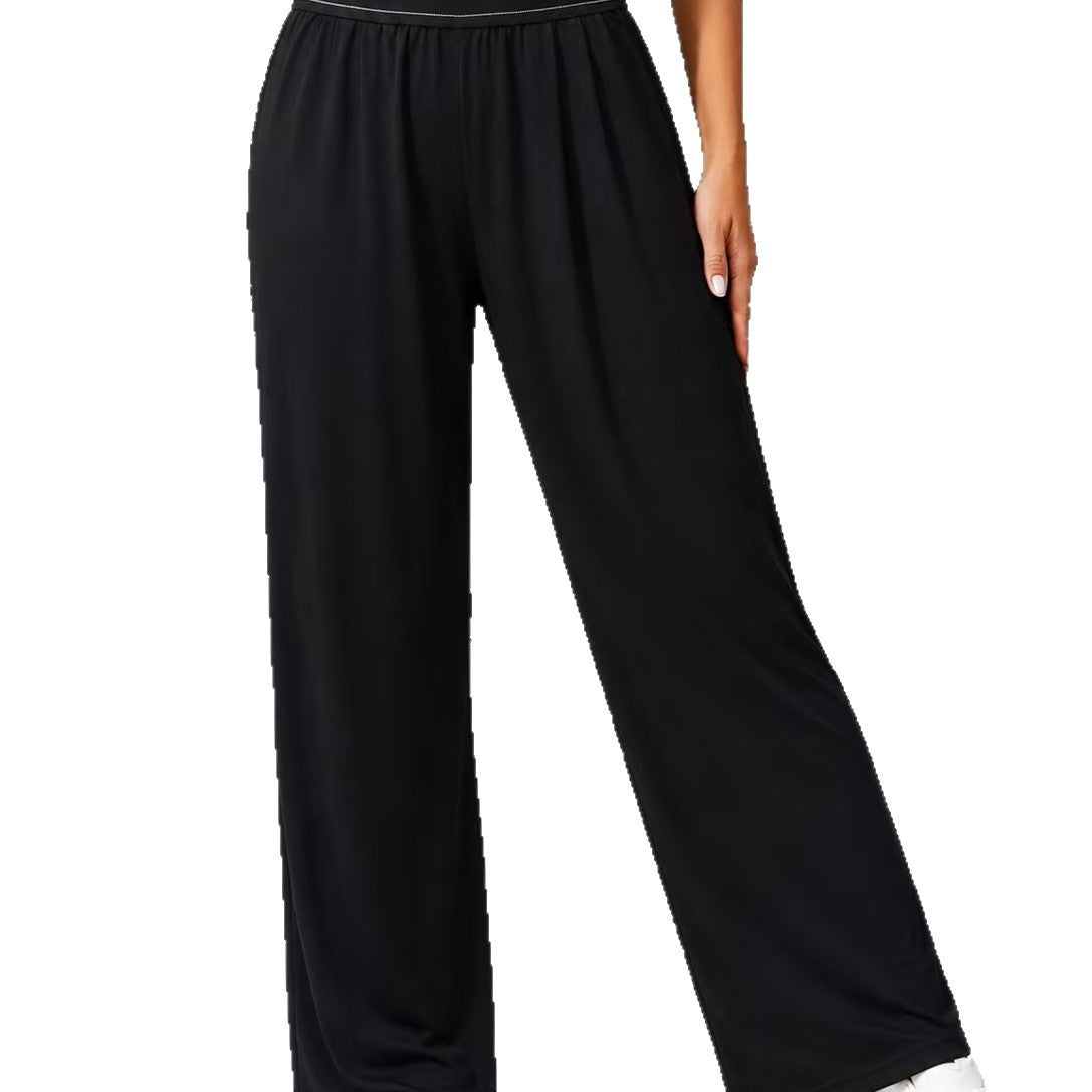 High Waisted Wide Leg Yoga Pants Quick Dry Elastic Waist