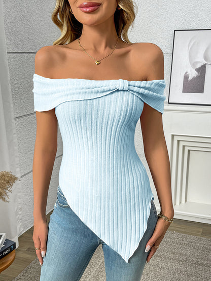 Slim Fit Off-Shoulder Sexy Sweet T-Shirt Top