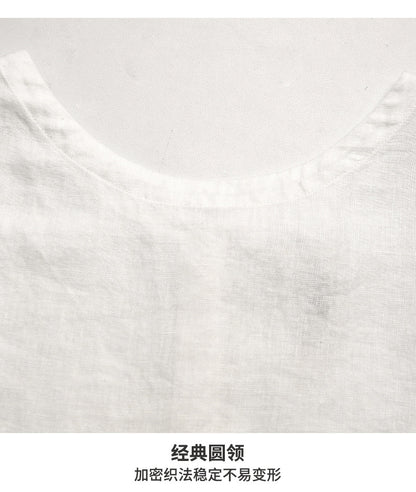 High-End Linen Vest Top Womens Reversible Sleeveless Casual