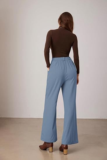 Women's High-Waist Wide-Leg Suit Pants – Elegant Business Trousers