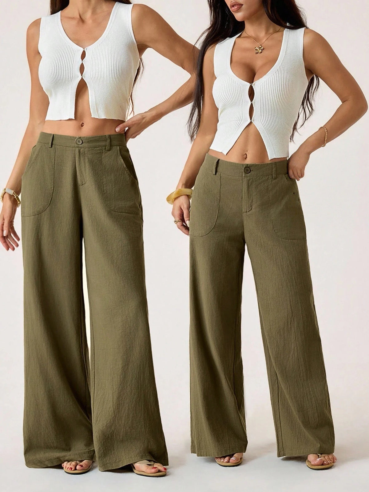 Women's Wide Leg Pants Casual Loose Fit with Pockets