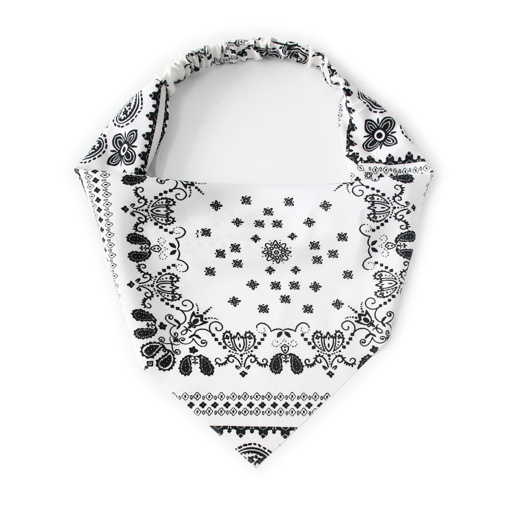 Paisley Triangle Headband Elastic Hair Scarf Wrap Band