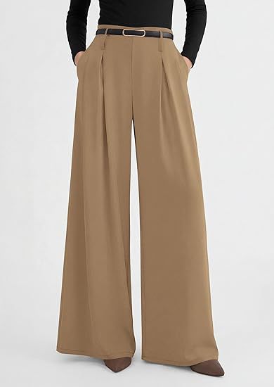 High Waist Wide Leg Dress Pants Business Casual Trousers
