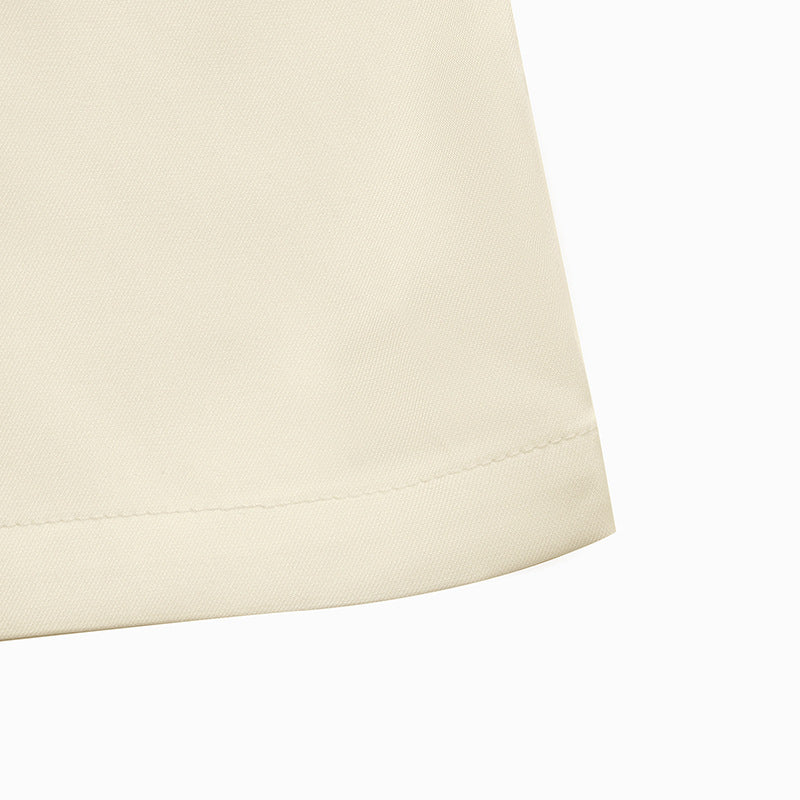 Strapless Button Detail Top and Wide Leg Pants Set