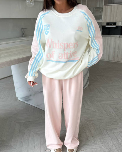 Oversized Retro Graphic Sweatshirt Sweatpants Set