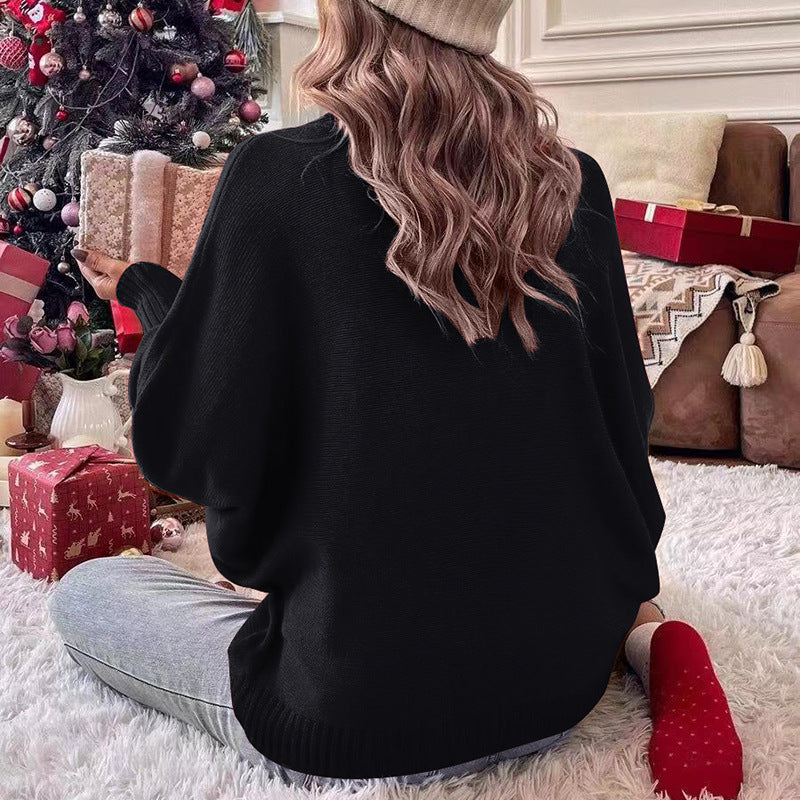 Valentine Love Turtleneck Batwing Women Sweater