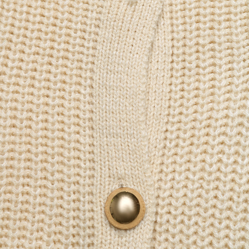 Sweet Bow Embroidered Button Front Knit Cardigan