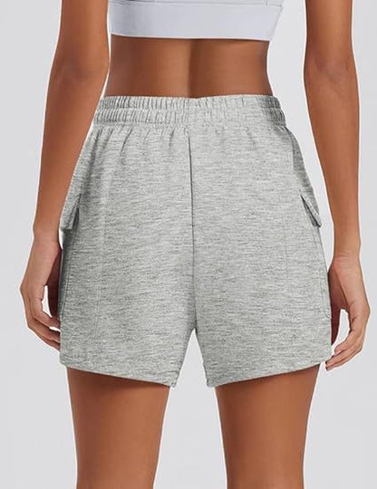 Women's High-Waisted Drawstring Cargo Shorts – Casual Summer Shorts