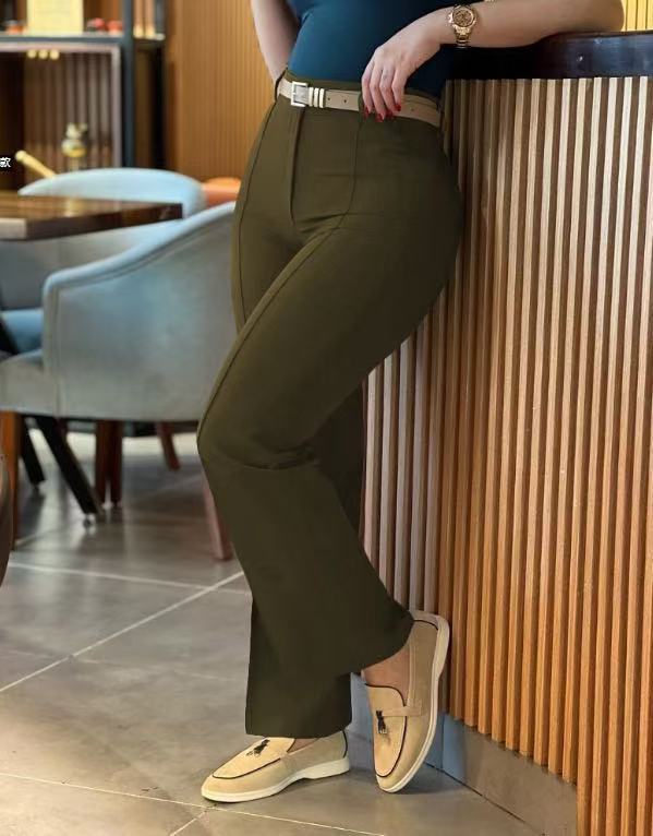 Women's High Waisted Tailored Straight Leg Dress Pants