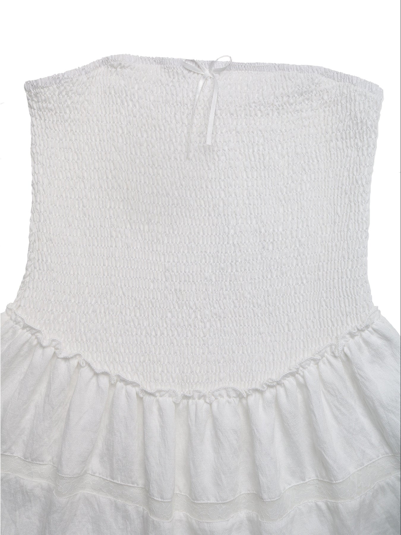 Summer Smocked Tube Dress Women Sweet Mini Party Outfit