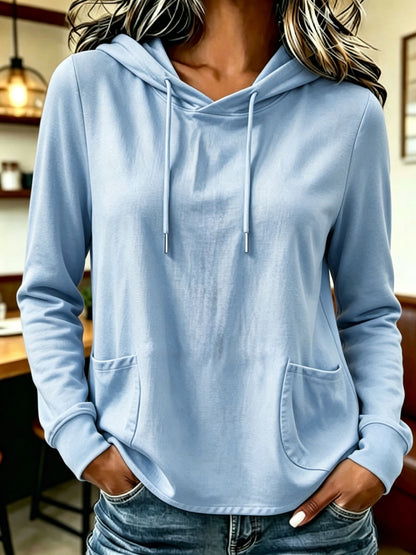 Women's Casual Long Sleeve Pullover Hoodie with Pockets