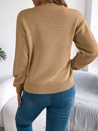 Hollowed Lantern Sleeve Pullover Sweater - Halloween Style