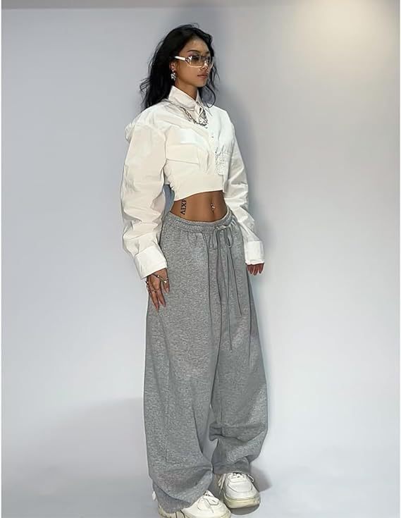 Cozy Wide Leg Sweatpants for Fall Lounge & Streetwear