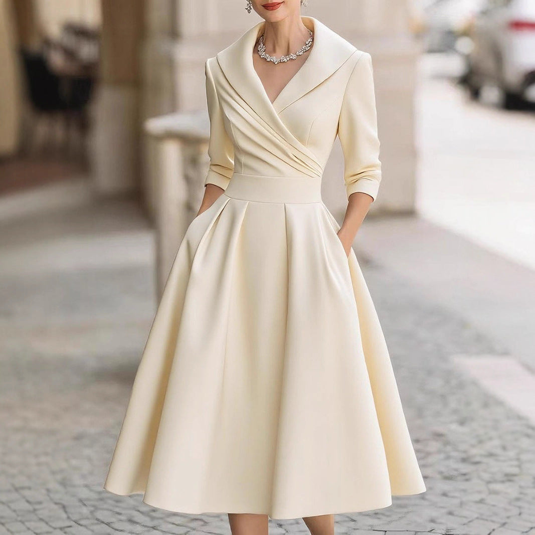 Elegant Long Sleeve Maxi Dress Women Formal Cocktail Party