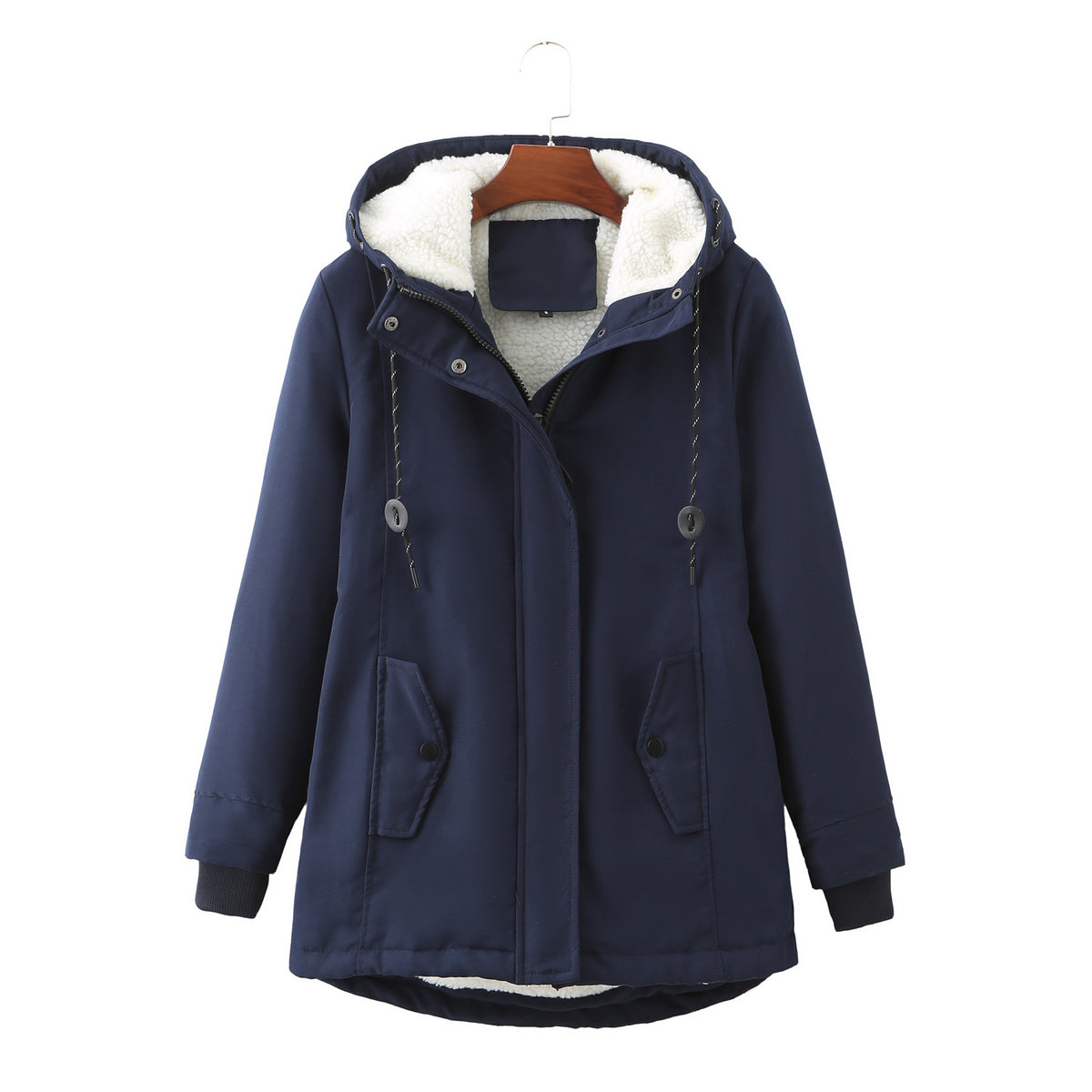 Women's Sherpa Lined Hooded Parka Plus Size Winter Coat