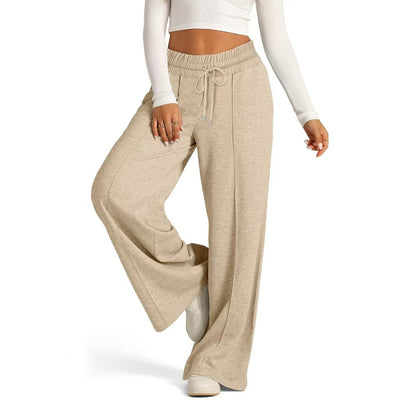 Wide Leg Sweatpants Women High Waisted Drawstring Pants
