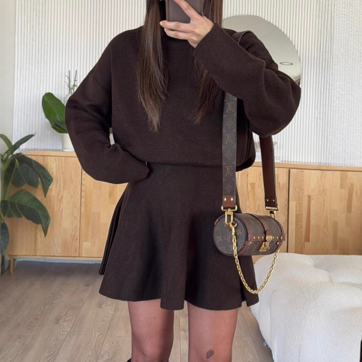 Women's Sweater Skirt Set Casual Knit Two Piece